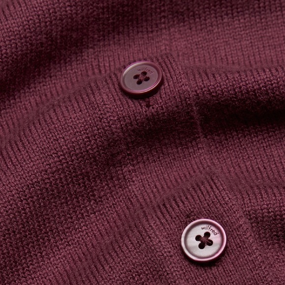 Aritzia Wilfred Moonrise Cardigan Spiced Burgundy Size Large NWOT - Picture 8 of 10